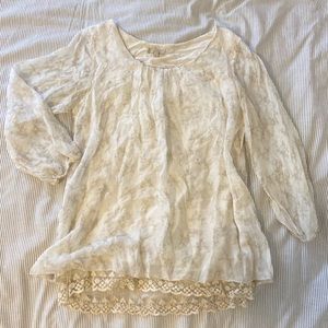 Italian silk floral blouse